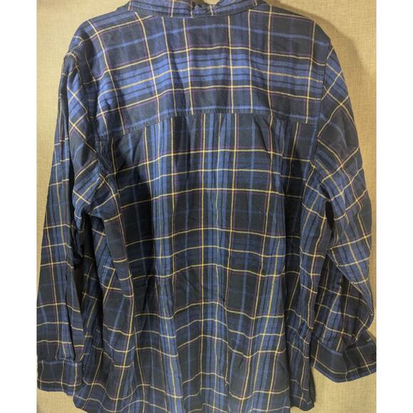 Avenue Blues Flannel Blue Fall Shirt Size XL 19 - Picture 4 of 5
